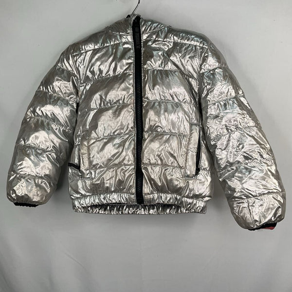 Size 3: Primary Silver Metallic Poly Fill Puffer Jacket REDUCED