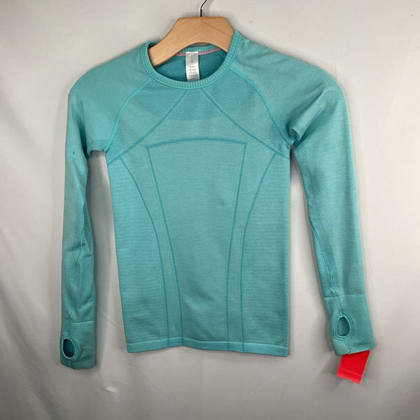 Size 8: Ivivva Blue Heathered Long Sleeve Athletic Shirt