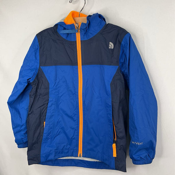 Size 5-6: The North Face Blue/Orange 2-in-1 Fleece/Raincoat