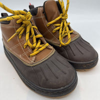 Size 10: Nike Brown/Yellow Trim Lace-Up Duck Boots