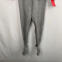 Size 18-24m (80): Hanna Andersson Grey Organic Cotton 1pc Zip-Up Footy PJs