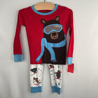 Size 2: Wild & Cozy Red/Blue Ski Bears 2pc PJs