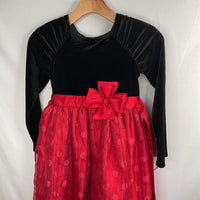 Size 8: Jona Michelle Black/Red Dots Tulle/Velour Fancy Dress