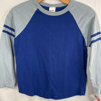 Size 8 (130): Hanna Andersson Two Tone Blue Long Sleeve Shirt