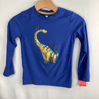 Size 7: Tea Blue/Yellow/Green Dinosaur Long Sleeve Shirt