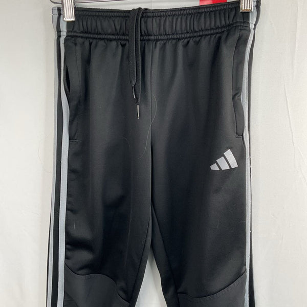 Size 10-12: Adidas Black/Grey Side Striped Track Pants