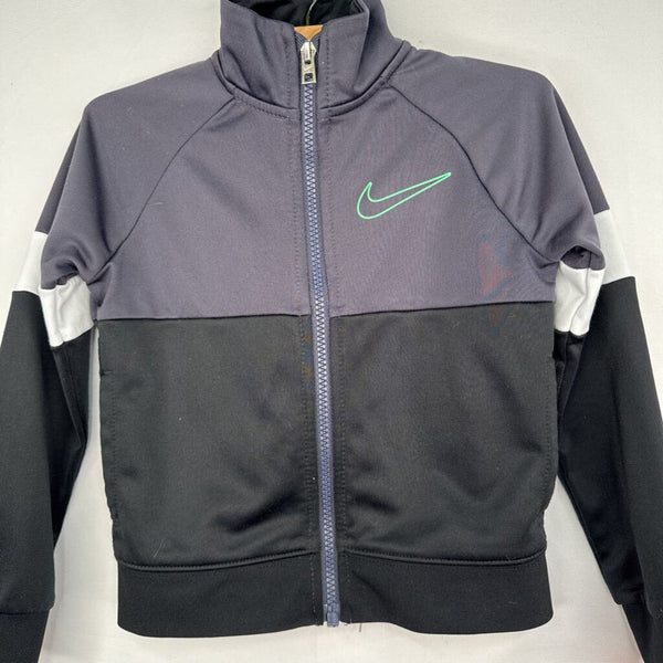 Size 2-3: Nike Grey/Black/White Zip-Up Track Jacket