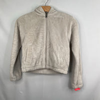 Size 9-10: Abercrombia & Fitch Light Grey Fleece Zip-Up Coat