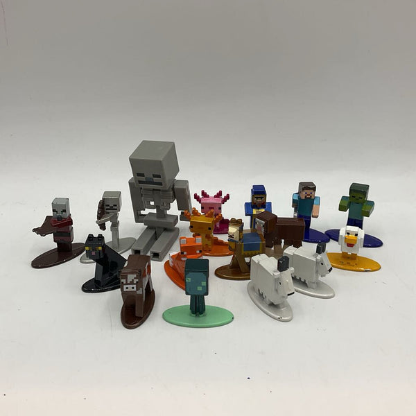 Bag of Assorted Die Cast Character/Minecraft Figurines