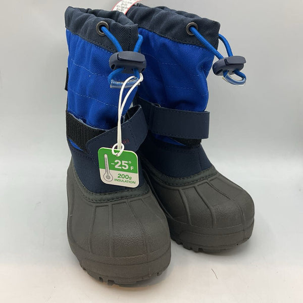 Size 10: Columbia Blue/Grey Velcro/Toggle Snow Boots NEW