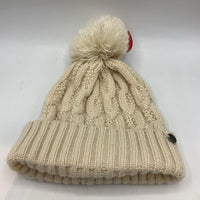 Creme Cable Knit Pom Pom Beanie