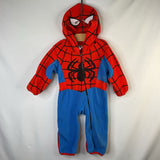 Size 6-12m: Cuddle Club 1pc Fleece Spider-Man Costume
