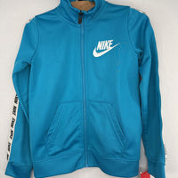 Size 4: NIke Blue/White/Black Logo Trim Track Jacket