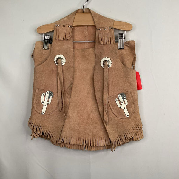 Size 3-5 (M): Tan Suede Cowboy Skirt/Vest