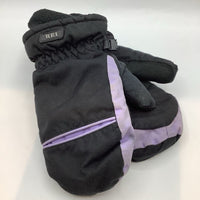 Size OS: REI Black/Purple Fleece Lined Snow Mittens REDUCED