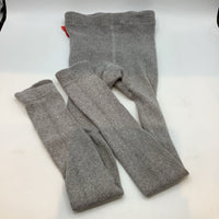 Size 8 (130): Hanna Andersson Grey Knit Ankle Tights