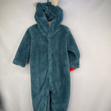 Size 12m: S+B Blue/White Teddy Ears Fleece Bunting