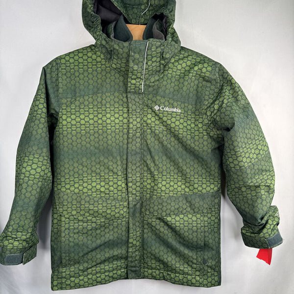 Size 8: Columbia Green Dots Interchange Omni-Heat Hooded Coat/Fleece