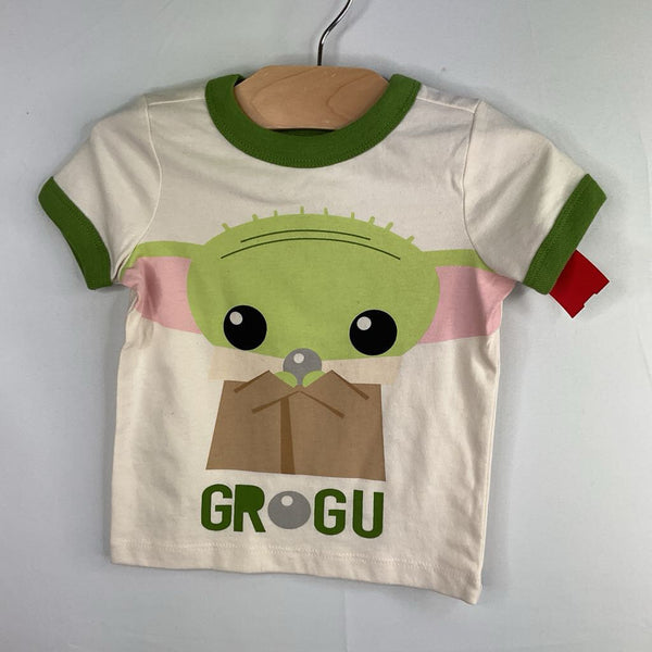 Size 18-24m (80): Hanna Andersson White/Green Star Wars Grogu T-Shirt