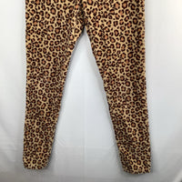 Size 10: Boden Brown Leopard Print Stretch Corduroy Leggins