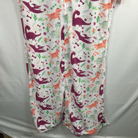 Size 2-3: Zipadee-Zip White/Colorful Dinos Swaddle Transition Sleepsack