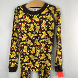 Size 6-7 (120): Hanna Andersson Grey/Yellow Pokemon Organic Cotton 2pc PJs