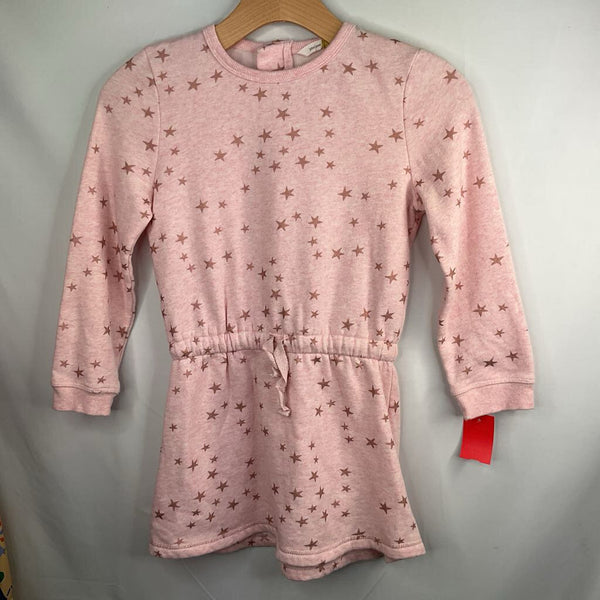 Size 9: John Lewis Heathered Pink Metallic Stars Long Sleeve Dress