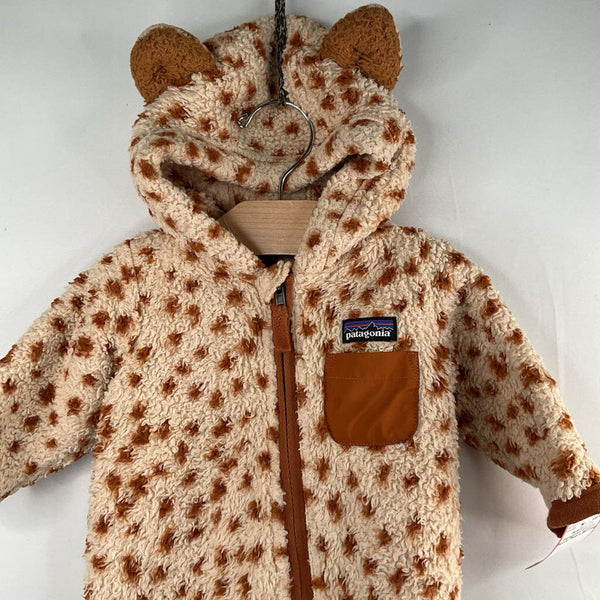 Size 0-3m: Patagonia Brown Spots Fleece Bunting