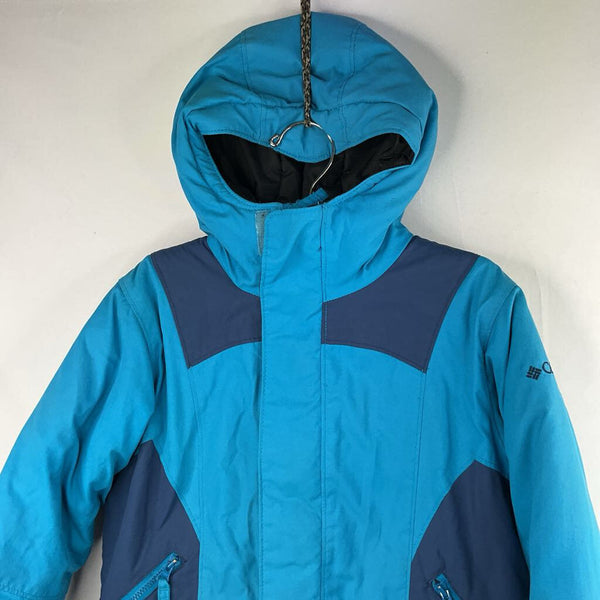 Size 4-5: Columbia Blue/Black Poly Fill Coat REDUCED