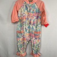 Size 6-12m: UV Skinz Pink/Colorful Print Rash Guard
