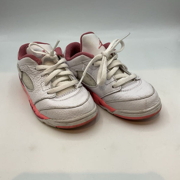 Size 10: Nike Air Jordan White/Pink Lace-Up Sneakers