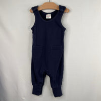 Size 6-12m (70): Hanna Andersson Navy Overalls Romper