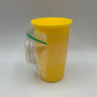 Munchkins Yellow Miracle 360 Non-Leak Sippy Cup w/ Extra Lid