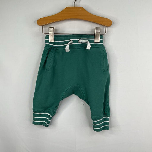 Size 3-6m (60): Hanna Andersson Green/White Trim Cozy Pants