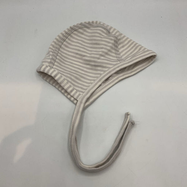 Size XXS: Hanna Andersson Grey/White Striped Baby Hat