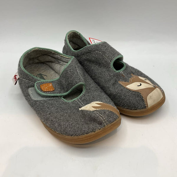 Size 13: See Kai Run Grey/Brown Fox Velcro Strap Shoes