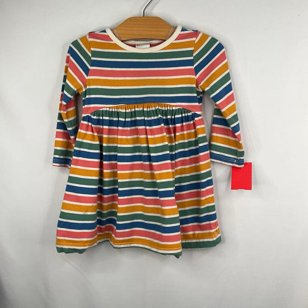 Size 18-24m (80): Hanna Andersson White/Colorful Striped Long Sleeve Dress REDUCED