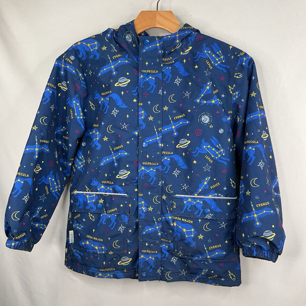 Size 8: Jan & Jul Blue/Colorful Constellations Fleece Lined Rain Coat