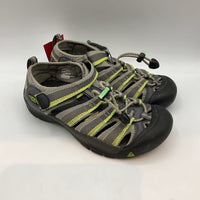 Size 2Y: Keen Grey/Green Velcro/Toggle Sandals REDUCED