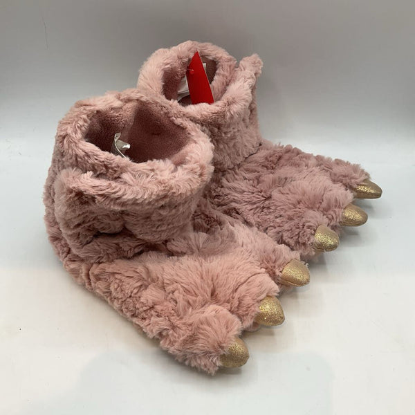 Size 11-12: Target Pink Fuzzy Dino Slippers