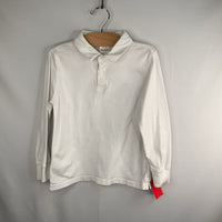 Size 5 (110): Hanna Andersson White Long Sleeve Polo Shirt