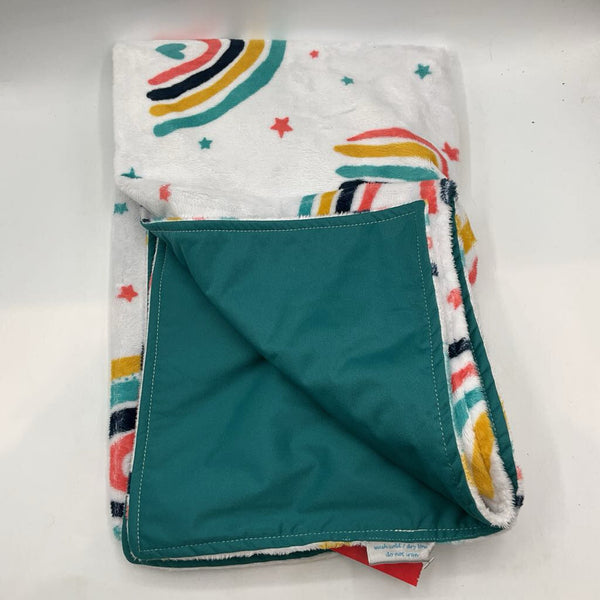 PoppiezLove White/Green/Rainbow Waterproff Blanket