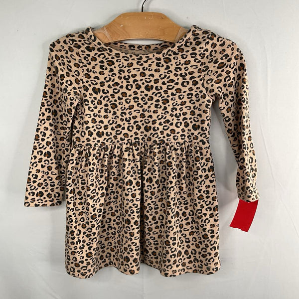 Size 18m: Cat & Jack Brown/Black Leopard Print Long Sleeve Dress