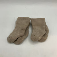 Size NB: 2pr Brown Socks