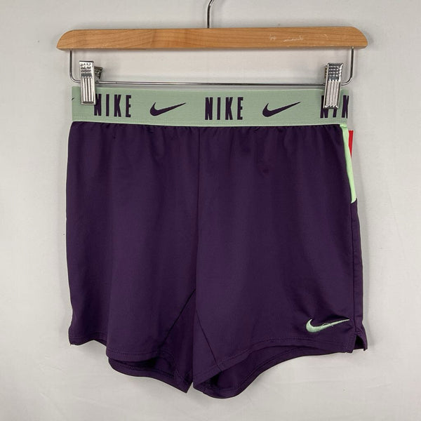 Size 10-12: Nike Purple/Green Trim Dri-Fit Athletic Shorts