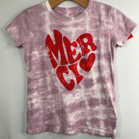 Size 8-9: Crewcuts Purple/White/Red Tie-Dye Merci T-Shirt