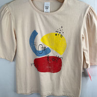 Size 8-9: Open Edit Yellow/Colorful Abstract Print T-Shirt NEW w/ Tags