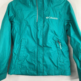 Size 4-5: Columbia Teal Mesh Lined Rain Coat