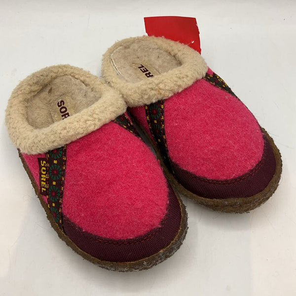 Size 9: Sorel Pink/Purple Fleece Lined Slippers