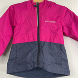 Size 2: Columbia Navy/Purple Fleece Lined Rain Coat